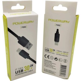 Resim (Iphone) 30 cm Powerbank Kablosu Powerway PB02 