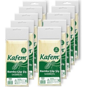 Resim Kafem Bambu Çöp Şiş 15 cm 100 Lü X 10 Paket 