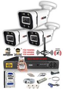 Resim Ids 3 Kameralı 5mp Sony Lensli 1080p Fullhd Gece Renkli Full Kamera Seti Su Geçirmez Cepten İzle Ds 2031hd Wl Set3 320 