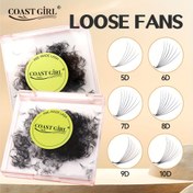 Resim 1000 adet Coast Girl Sahte Kirpik - 0.05mm Kalınlık, C/D Kıvrım, 5-10D Çiçeklenme, Yoğun ve Uzatma, Kolay Uygulama, Yeniden Kullanılabilir - Salon Stili Uzantılar için Mükemmel, Göz Makyajı Geliştirme | Doğal Görünüm | Yeniden Kullanılabilir Kirpikler, Kirpik Uzantıları 