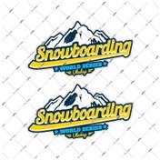 Resim Hbg48 Snowboard Uludag Sticker Ikili Set 