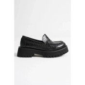 Resim Noir Kadın Günlük Siyah Kroko Loafer Ayakkabı 