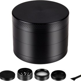 Resim Genel Markalar 40 Mm 4 Katlı Grınder Herbal Öğütücü Parçalayıcı Paslanmaz Çelik Mıklatıslı - Siyah 