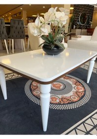 Resim Akset Orta Sehpa Lüx Beyaz Ceviz 