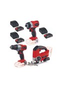 Resim Einhell TE-CI 18 bl Vidalama TE-CD 18/2 Matkap TE-JS 18 3x2.5 Set 