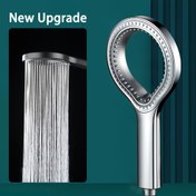 Resim 1 Adet ABS Malzeme Yüksek Basınçlı Duş Başlığı, Yeni Tasarım Elde Taşınabilir Küvet ve Banyo Duşu Püskürtücü, Siyah/Gümüş Renkli Banyo Aksesuarı 