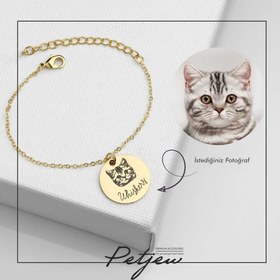 Resim Resim & İsim Bileklik | Kişiye Özel Fotoğraflı Bileklik | 925 Gümüş - Büyük 50 Kuruş Boyutunda (2.4 cm) 