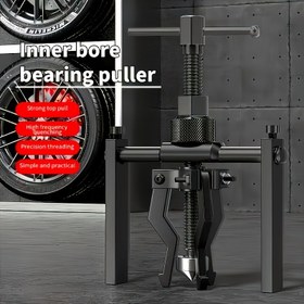 Resim Armature Bearing Puller Üç saç tokası Araba Saklama Puller Aracı Kiti - Dayanıklı Çelik, Çok Fonksiyonlu Tekerlek ve Kavrama Çıkarıcı Çıkarma için Otomotiv Bakımı Saklama Puller Aracı Araba Tamir Aracı İş Tasarrufu Araba Ayrma Çıkarıcı İç Saklama Puller Diş Araba 