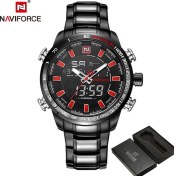 Resim Hanyang NA909303 Kutu ile Navıforce Üst Marka Erkekler Askeri Spor Saatler Erkek LED Analog Dijital Saat Erkek Paslanmaz Kuvars Saat Relogio Masculino 9093 (Yurt Dışından) 
