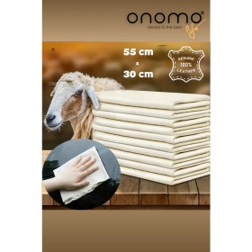 Resim Onomo Life %100 Gerçek Koyun Derisi Güderi Temizlik Bezi 55CM x 30CM 1 Adet 