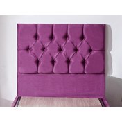 Resim Niron Purple Başlık Tek Kişilik Yatak Başlığı - 100 cm Mor Kumaş Başlık - Baza ve Karyola Başlığı 