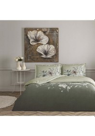 Resim Taç Nurell Saten Çift Kişilik Nevresim Takımı Gri 000000001000051012 Yeşil 