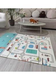 Resim Delt Katlanabilir Çocuk Bebek Oyun Matı Oyun Aktivite Halısı - 150x200x1 Cm Taşıma Çantalı 