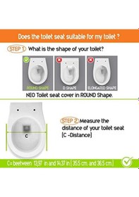 Resim Bagno, Neo Klozet Kapağı, Beyaz, Yavaş Kapanan, Pp Siyah 