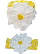 Resim Babygiz Kız Çocuk Sarı Ekru Renkli Bandana 