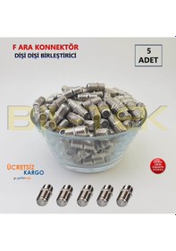 Resim F Ara Konnektör - Dişi - Dişi Kablo Birleştirici 5 Adet 