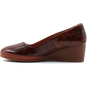 Resim Fast Step Hakiki Deri Kadın Dolgu Topuk Ayakkabı 411ZA291 