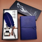 Resim Deri Defter Ve Tüylü Kalem 