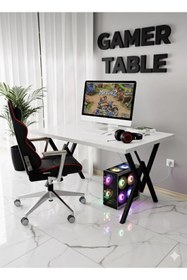 Resim modülare Profesyonel Oyuncu Masası Siyah Bilgisayar Çalışma Masası 120 Cm Gamer Table 