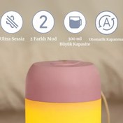 Resim HYPENS Gece Lambalı LED Hava - Oda- Araç Nemlendirici Buhar Makinesi Sessiz Aroma Difüzör Çok Fonksiyonlu 