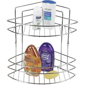 Resim Ece Metal Eminox 2 Katlı Duş Köşeliği Banyo Rafı 