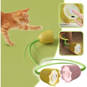 Resim Hareketli Çiçek Kedi Oyuncağı 