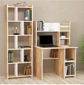 Resim Kalenderdekor1 Kalender Dekor Jimmy Snow 90 Cm Çalışma Takımı Jm02 Beyaz - Meşe 