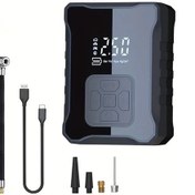 Resim Carrier 150 Psı Siyah Usb Sarjli Dijital Ekranli Hizli Tasinabilir Hava Pompasi Araba Bisiklet Motosiklet 