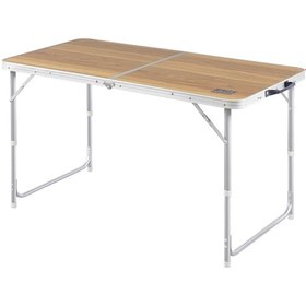 Resim Haegs Portatif Kamp Masası, 3 Yükseklik Ayarlı, Katlanır Piknik Masası, Kolay Taşınabilir Alüminyum Masa - 120x60 - Hareli Ceviz Ceviz 