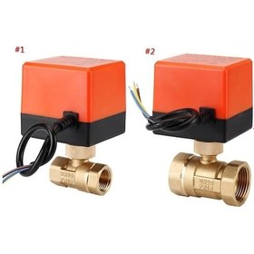 Resim Tongxida Dn15/dn20/dn25 Motorlu Küresel Vana, Pirinç, 220v, 2 Yollu, 3-kabloyu 1.6mpa 
