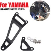 Resim Dinosaurs Siyah, Yamaha Yzf-r3 R25 Mt-03 Mt-25 Modifiye Edilmiş Arka Ayak Dayanağı Braketi Egzoz Borusu Askı Aksesuarları İçin Uygundur Gosterildigi Gibi 