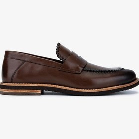 Resim Valmenti Erkek Hakiki Deri Kahverengi Loafer Ayakkabı 183 42551 Erk Ayk Y25 Kahve Dr/orgu Kahverengi 