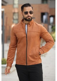 Resim Basic Baharlık Süet Ceket - Sade Ve Şık Stil Taba Süet 
