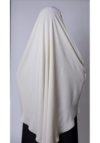 Resim Hürrem Bone Ekru Pratik Hazır Geçmeli Tesettür Eşarp Medine İpeği Bağcıklı Sufle Hijab 2301 27 