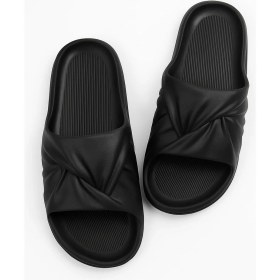 Resim Unisex Fashion Slide Twisted Knot Terlik Plaj Bahçe Teras Havuz Sahil Deniz Her Sezon Moda 