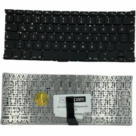 Resim Notespare Macbook ile Uyumlu Air 13" A1369 MD508LL/A Edu Notebook Klavye Siyah TR Büyük Enter Versiyon 