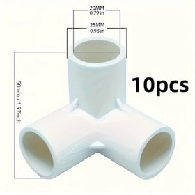 Resim Willowhaven 10 Adet 3 Yollu 1/2 İnç Pvc Dirsek Bağlantı - Dayanıklı Sch40 