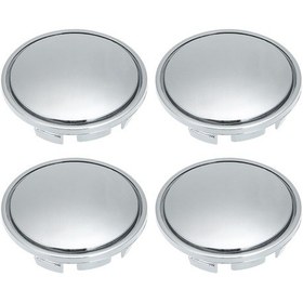 Resim Konesam 56mm Evrensel Abs Krom Gümüş Jant Kapakları - 4 Parça, Dayanıklı Ve Şık Tasarım 