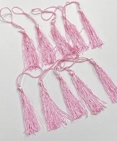 Resim Floş Püskül / 7 cm İnce Püskül / 10 lu set, Pembe 