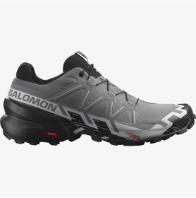 Resim Salomon 417380 Speedcross 6 Quiet Shade/black/pearl Blue Erkek Outdoor Ayakkabı Gri 