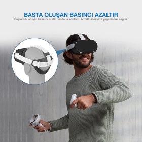 Resim Macrobot Tpu Başlık Bandı - Meta Quest 2 ile Uyumlu - 