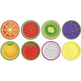 Resim Meyve Temalı Karton Tabak 8 Adet 