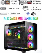 Resim RAMTECH AQUARİUM X10 RYZEN 7 5700X / 32GB RAM / 1TB M2 / RX6600 8GB EKRAN KARTI OYUNCU BİLGİSAYARI 