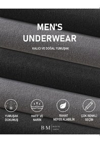 Resim Boun Marche Erkek Boxer Likralı Premium 6'lı Kutu Dean Dean - Siyah - Renkli 