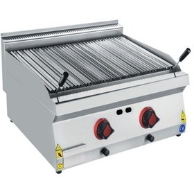 Resim Karacasan Enüstriyel 80 Cm 700 Seri Set Üstü Doğalgazlı Lavataş Balıksırtı Izgara 