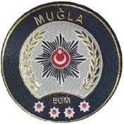 Resim ÇUKUROVA ÜTÜ MUĞLA P o l i s Kol Arması 3D Plastik TPU, Yeni Tip, Cırtlı, Standart Ölçü, 1.sınıf Kalite 