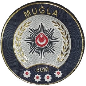Resim ÇUKUROVA ÜTÜ MUĞLA P o l i s Kol Arması 3D Plastik TPU, Yeni Tip, Cırtlı, Standart Ölçü, 1.sınıf Kalite 