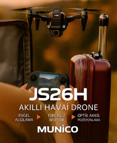 Resim Munico Akıllı Drone 20 Dakika Uçuş Süresi | Engel Önleme Teknolojili, Kumandalı ve Gerçek Zamanlı Görüntü 