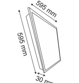 Resim Samsung Led Beyaz Sıvaüstü Panel Led Spot 54 Watt Backlight 60 x 60 Beyaz 