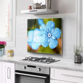 Resim Olinpa Ocak Arkası Cam Koruyucu Tezgah Ankastre Arkası Koruyucu 50X50 cm | 